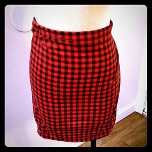 Flannel Pencil Skirt